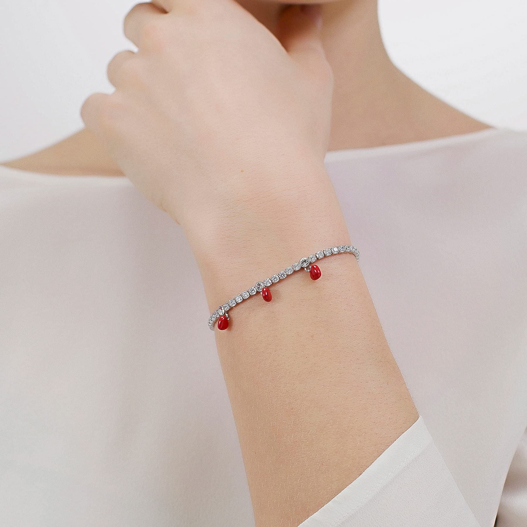 Brosway Bracciale Donna, Bracciale Tennis in Acciaio con Simbolo Cuore | Collezione Desideri - BEI044
