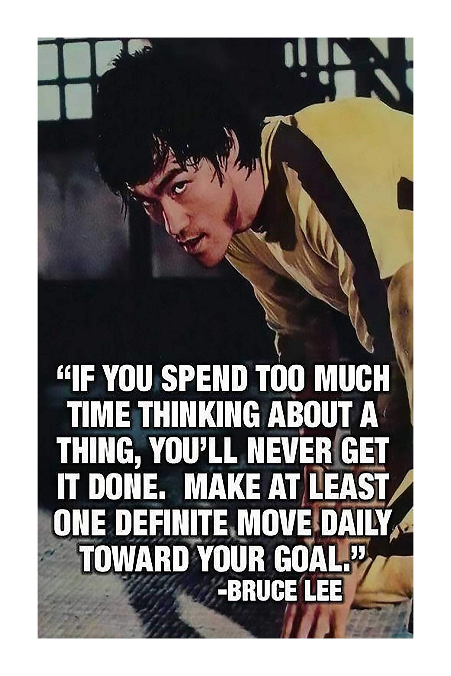 HK Prints Bruce Lee Poster for Room (12x18-inch, Waterproof, Rolled) - Multicolour-D-5