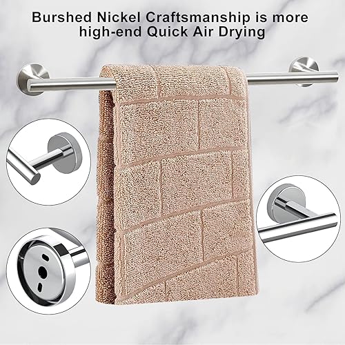 Miniatura 7 de Cilee Juego de 8 piezas de accesorios de baño de cromo pulido, barra de toalla de baño de 24 pulgadas, anillo de toalla, soporte para papel