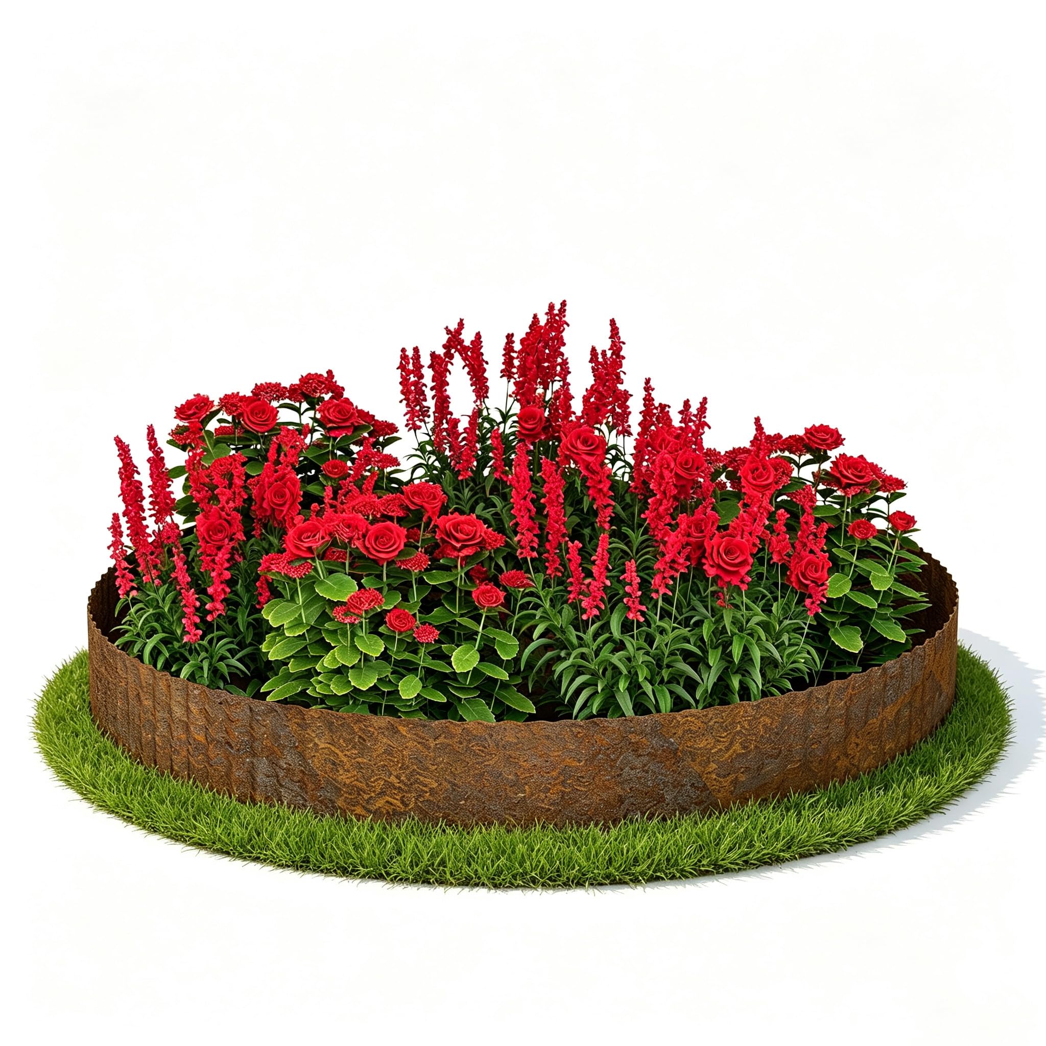 Krawędź trawnikowa 35 m x 15 cm, elastyczne fale, obramowanie