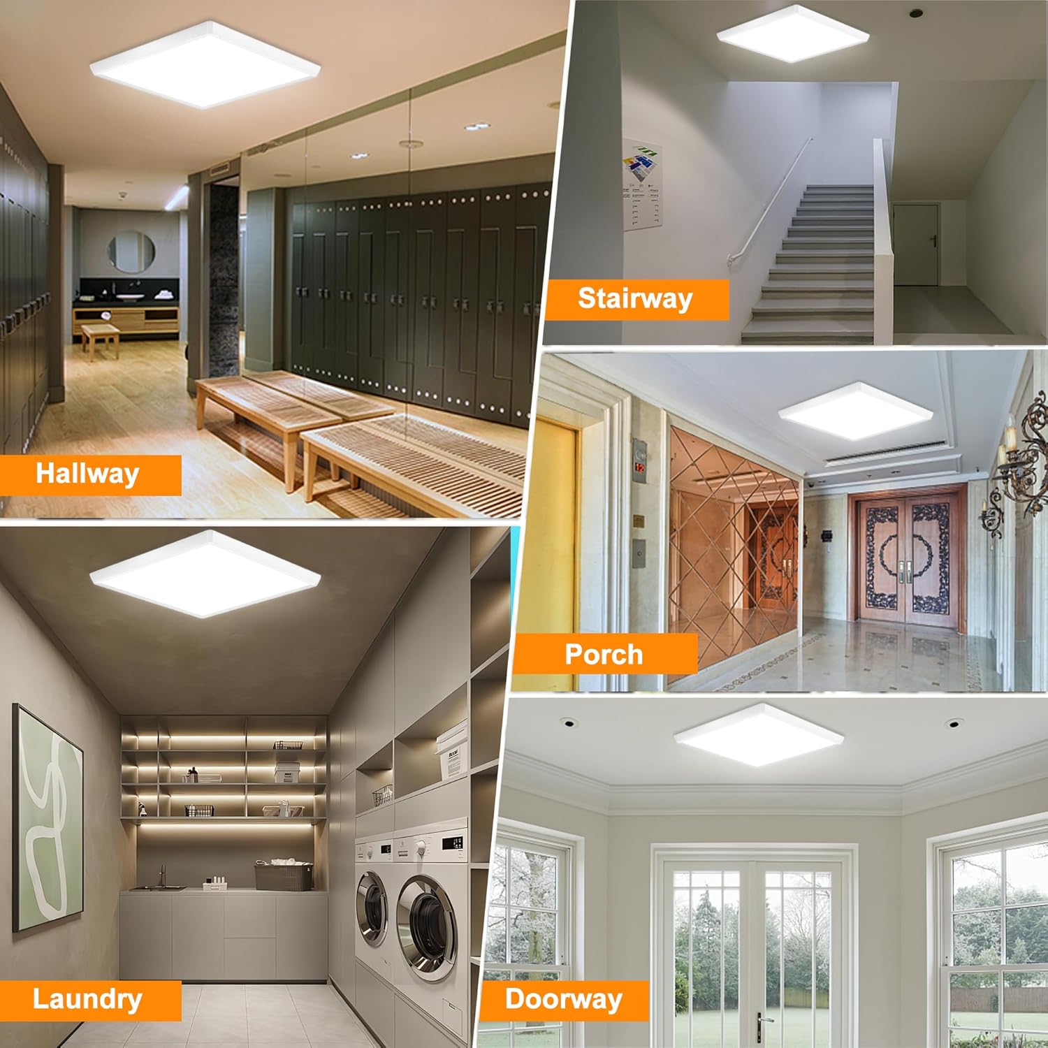 Motion Sensor Ceiling Light Wired, 12 Inch 5000K LED Flush Mount Ceiling Light Fixture, 2400LM Radar Motion Activated Flush Mount Wired Light Fixture for Walk-in Closet, Laundry, Porch