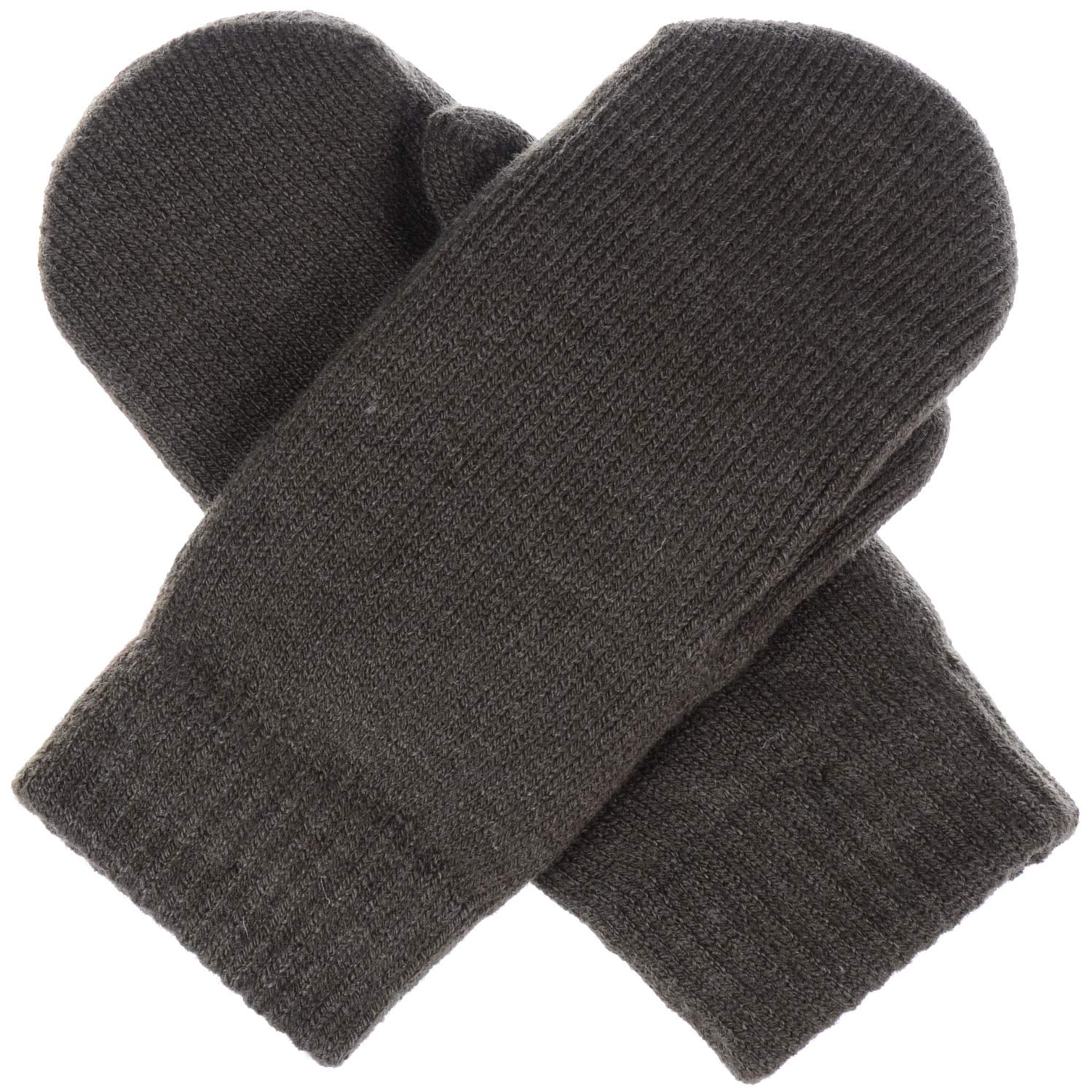 BYOS Unisex Winter Toasty Warm Solid Glitter Fleece Lined Knit Mitten Gloves