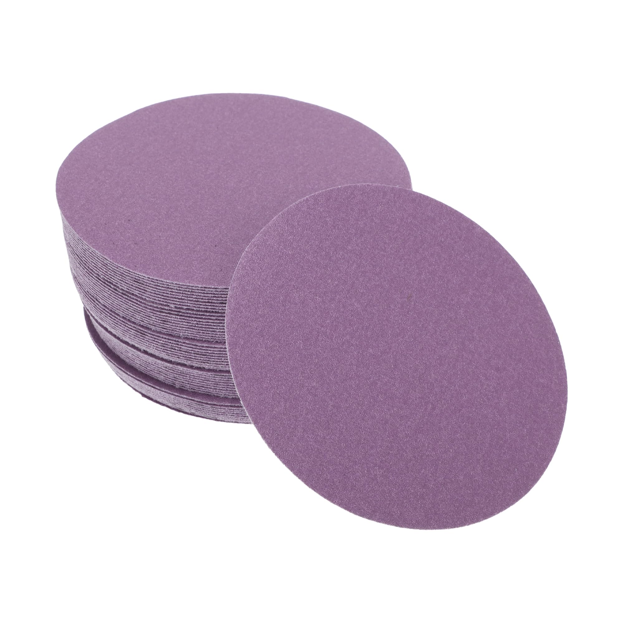 HEROFFIX 50 Pcs Car Wood Sanding Discs Smoothing Hook & Loop Sandpaper for Woodworking Automotive Refinishing 3.94" 240 Grit Purple Aluminum Oxide