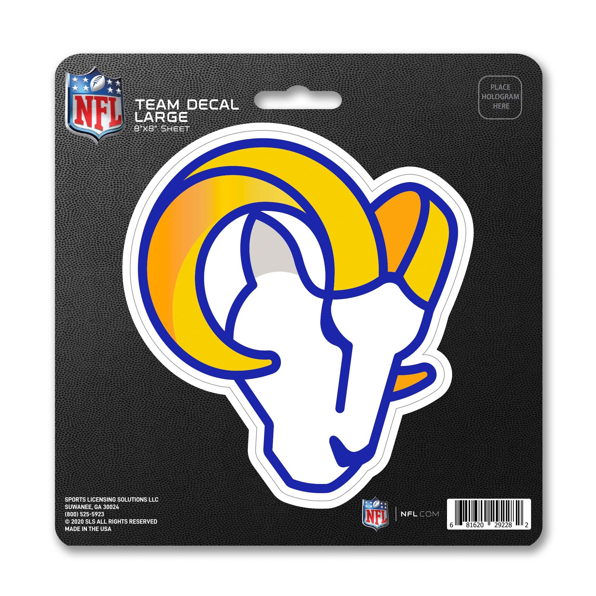 FANMATS 62623 Los Angeles Rams Large Decal Sticker 8x8 - auto accessories | Mubboo
