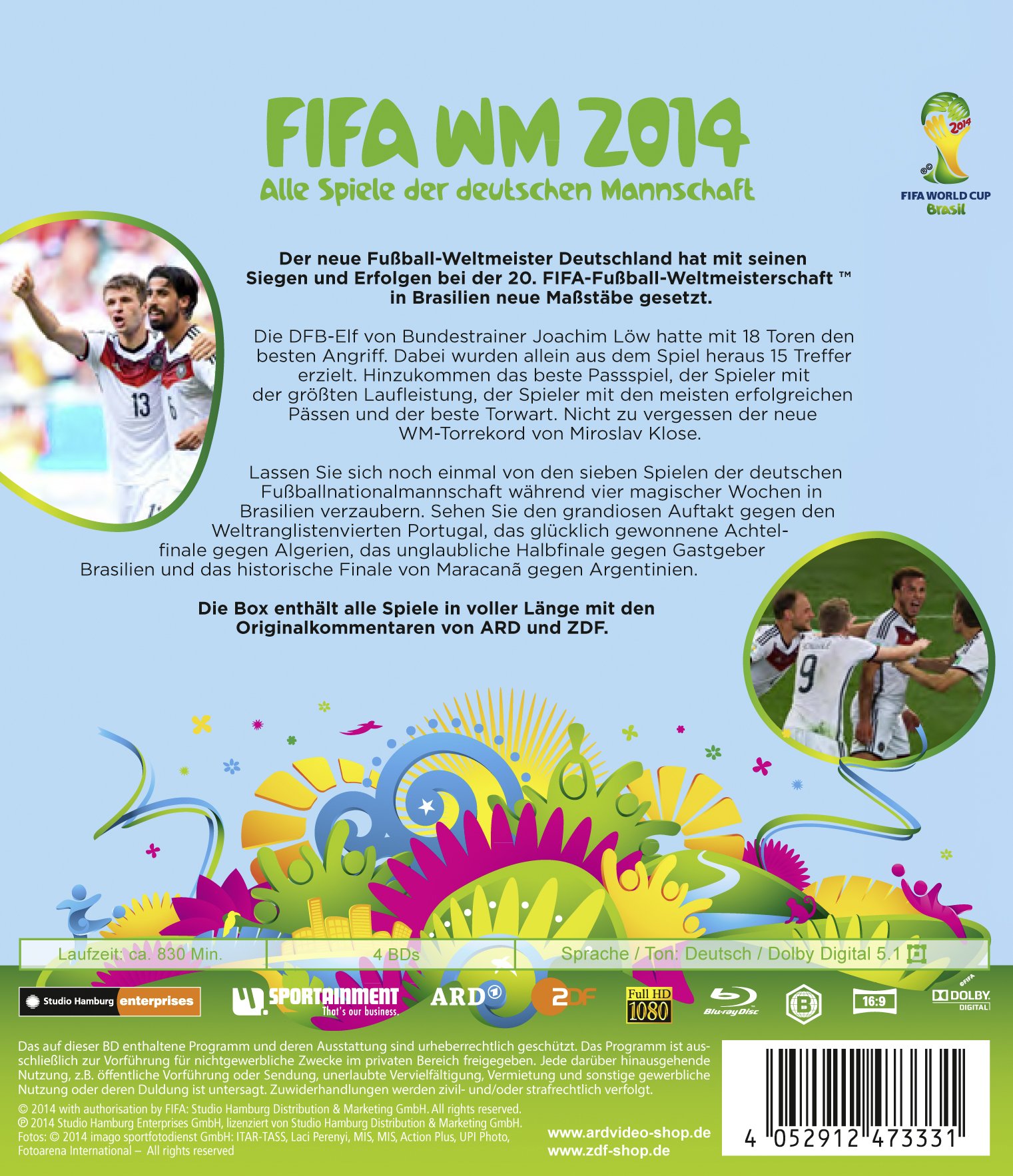 FIFA WM 2014 - Alle Spiele der deutschen Mannschaft [Blu-ray]