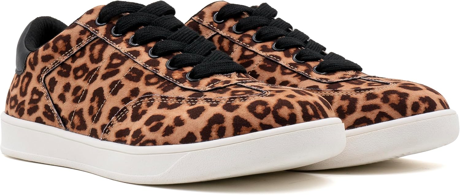 Women's Lace Up Trendy Sneaker Classic Fashion Low Top Walking Shoes - Picture 29 of 109