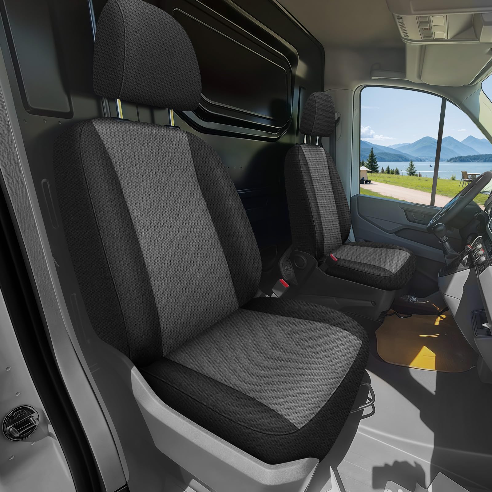 Sitzbezüge Auto für 2017-2025 Volkswagen Crafter, Vordersitze Sitzbezug | Autositzbezüge Auto-Sitzschoner Schonbezüge Sitzauflagen