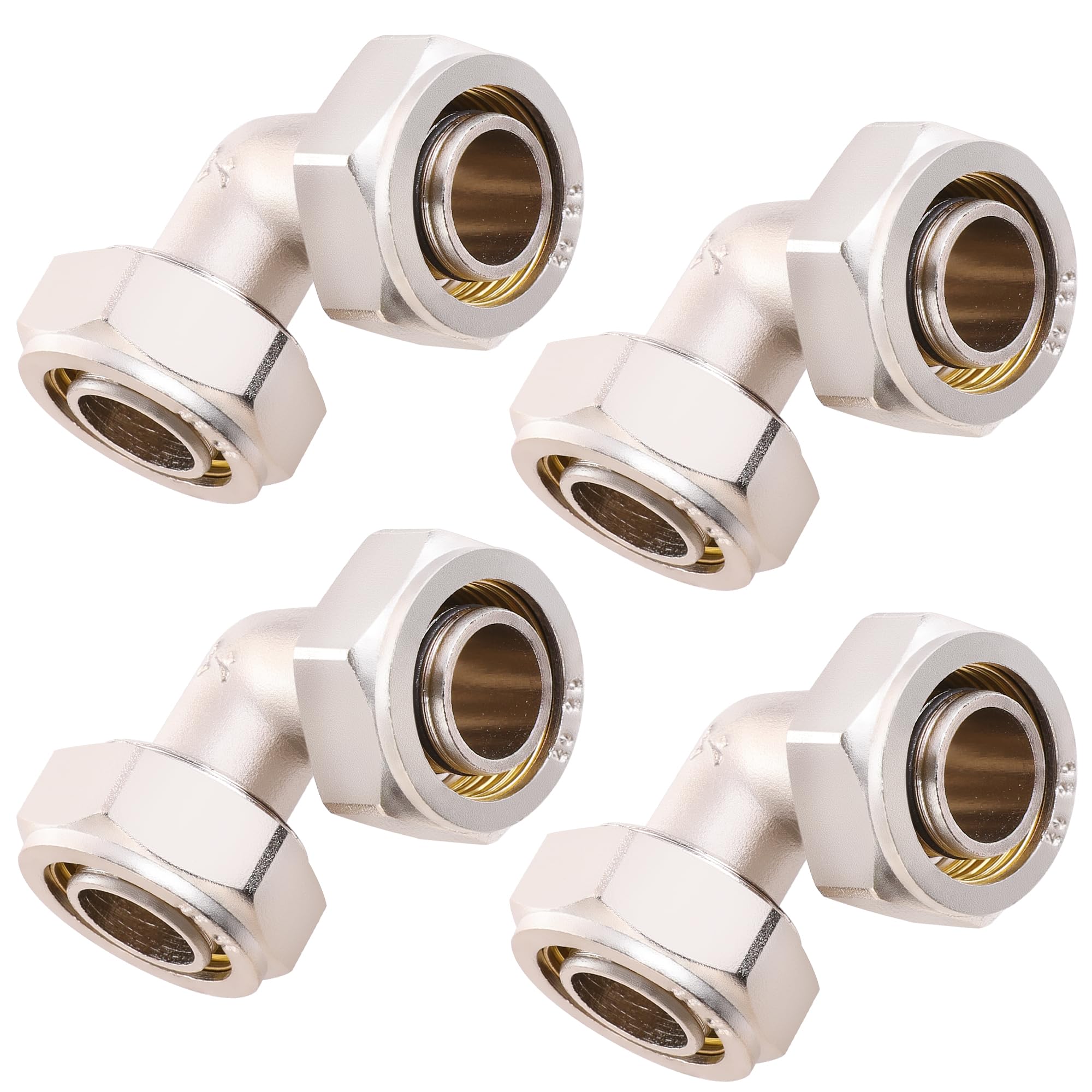 4 Stück 1,9 cm Luftleitungs-Winkelverschraubungen für Laden, Garage, Druckluftleitungssystem