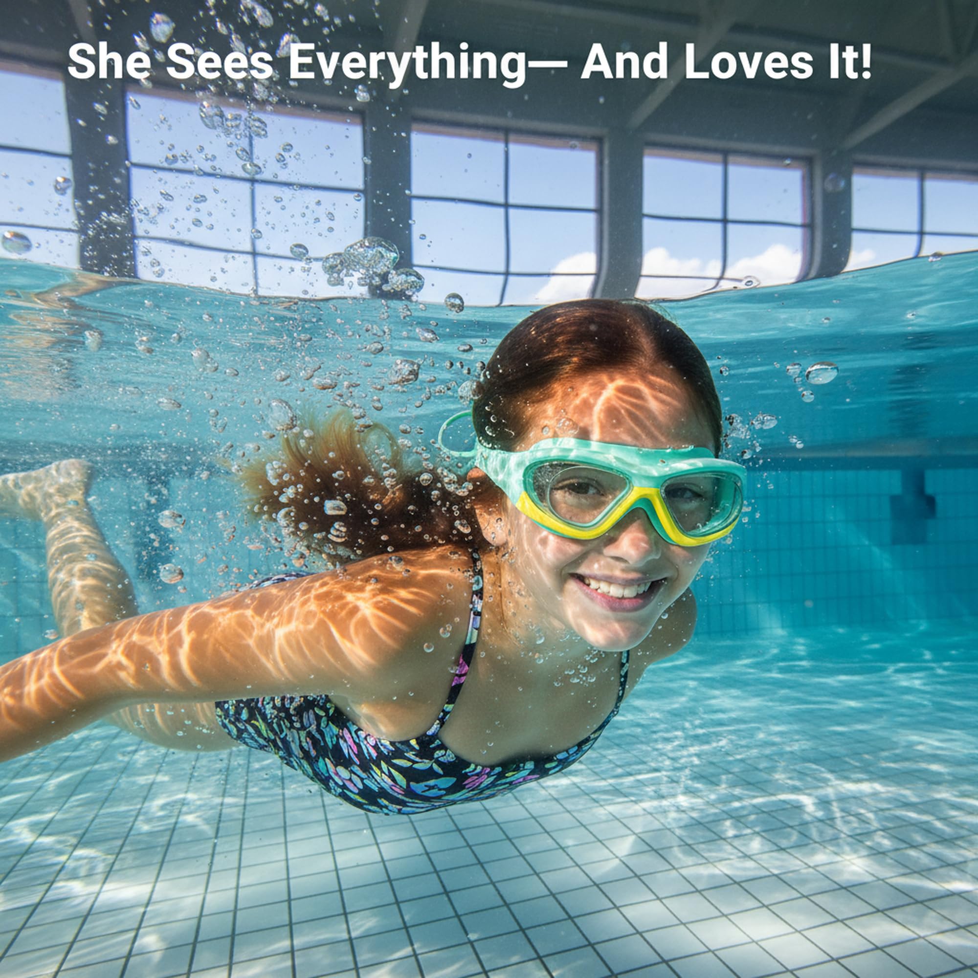 Gafas de Natación Anti-Niebla para Uso General | Protección UV, Impermeables, Junta de Silicona | Gafas de Natación para Niños de 6 a 14 Años