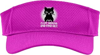 Fluff Around and Find Out Cat Lovers Sport Sun Visor