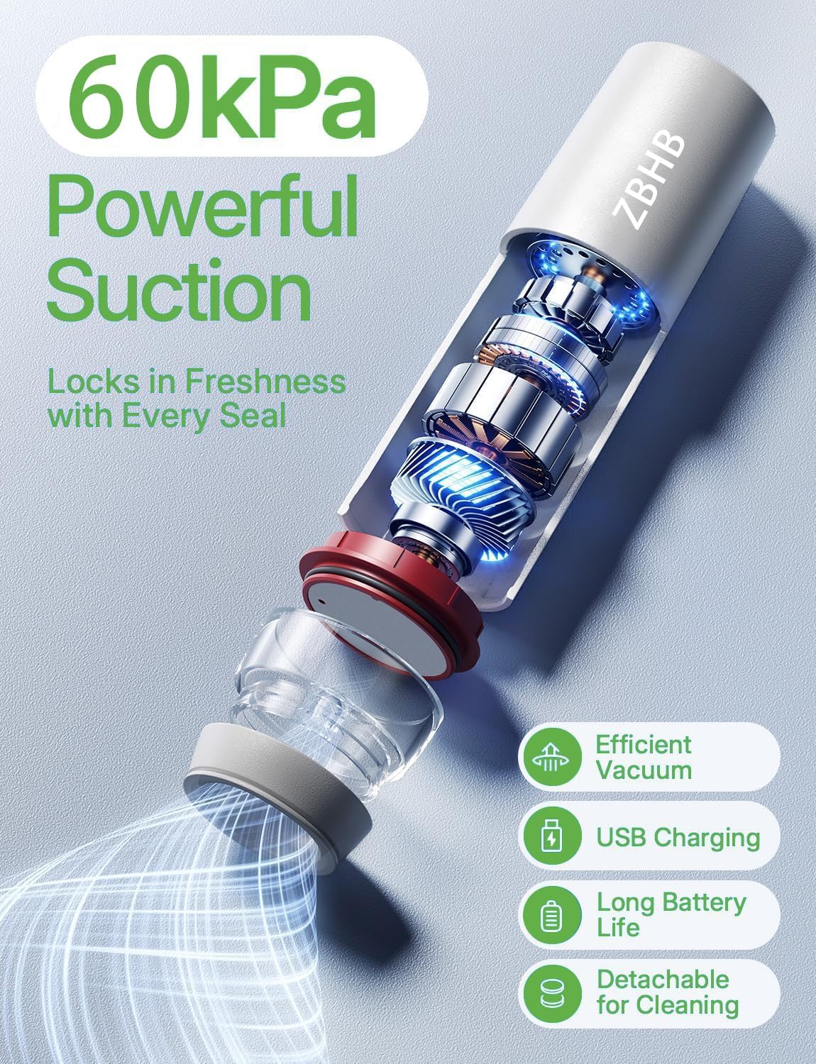 Vacuum Sealer for Food, Food Saver Vacuum Sealer Machine,Vacuum Sealer Bags for Food,Food Vacuum Sealer Machine,6x Freshness Retention,with Visual Water Tank,with 30 Reusable Bags