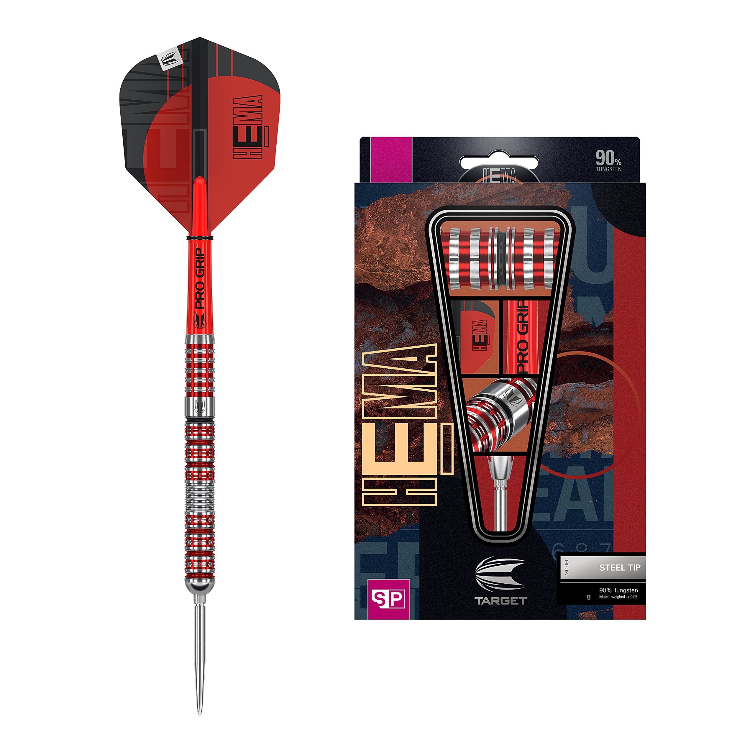 Target DartsHema 90% Tungsten Swiss Point Steel Tip Darts Set