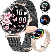 LIGE 2025 Women's Smart Watch, 1.43 Inch AMOLED Arc Display Smartwatch Rose Gold with Bluetooth Calls, Female Function, Heart Rate/SpO2, IP68 Waterproof 120+ Sports Mode Pedometer for iOS