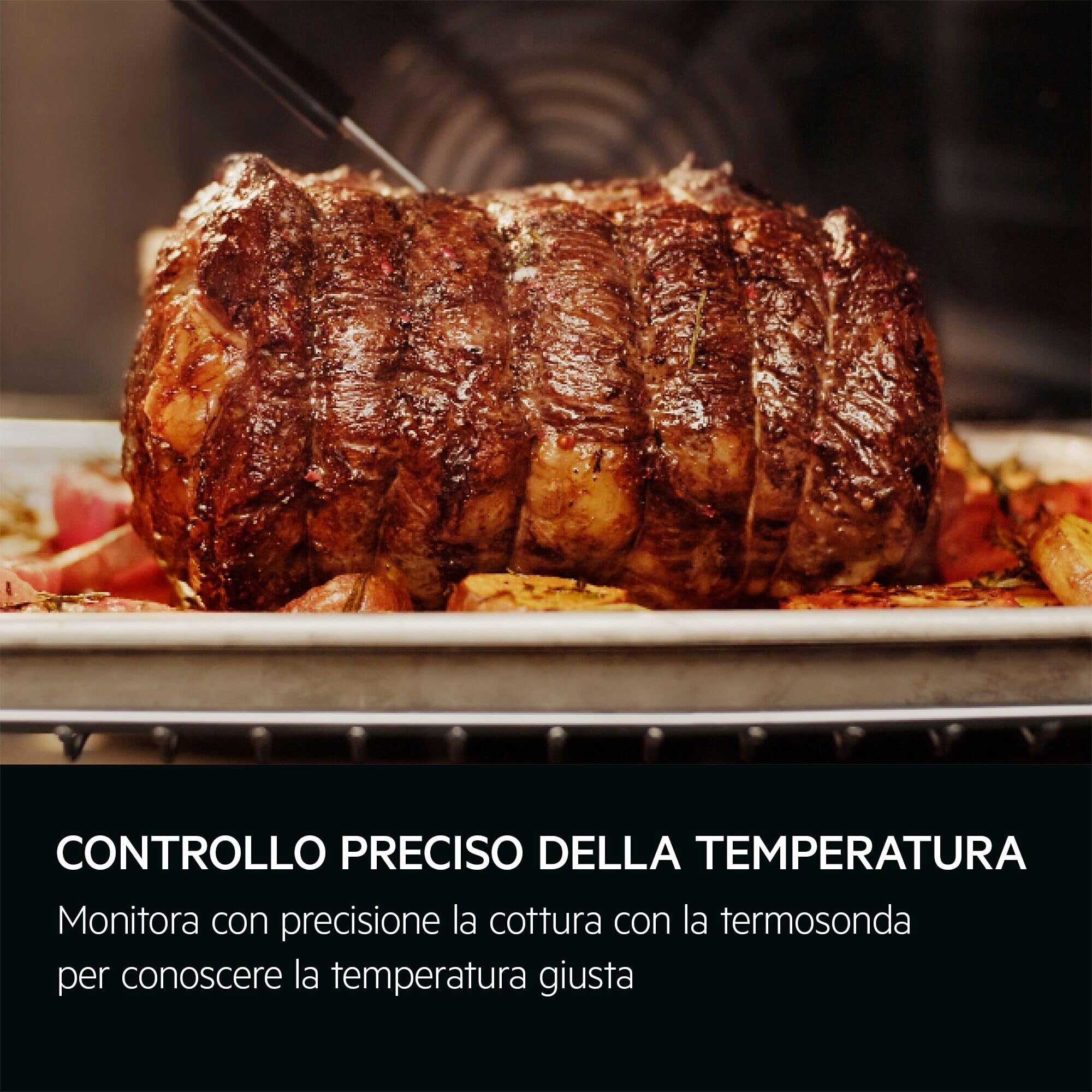 AEG OR6PB51WSB Forno a Vapore SteamCrisp da Incasso, Serie 6000, 72 L, SenseCook Multifunzione con Cottura a Vapore, Pulizia Pirolitica, 9 Programmi, Display LED