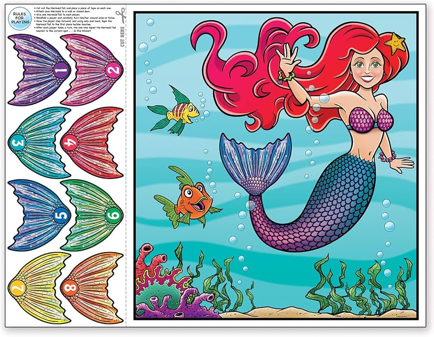 amazon-com-pin-the-tail-on-the-mermaid-game-1-pc-home-kitchen