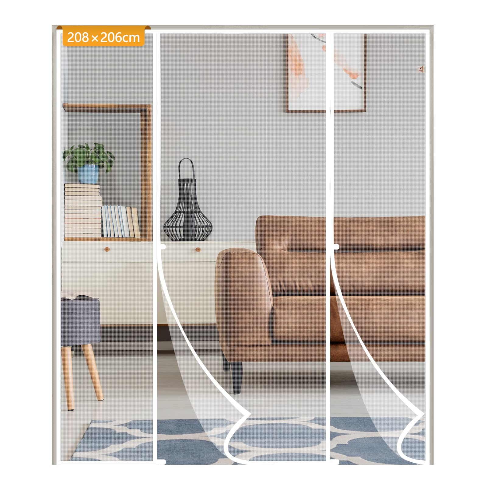 Yotache Fly Screen Door 208 x 206 cm