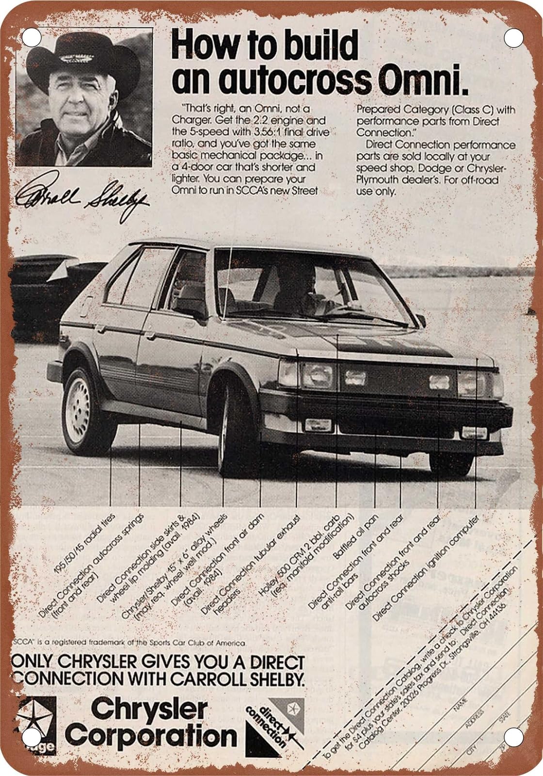 METAL SIGN - 1988 Dodge Vintage Ad 08 - Old Retro Rusty Look home decor