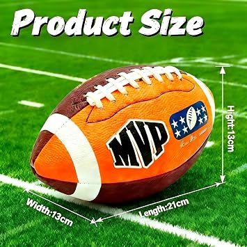 Mini Soft Rubber Football 21cm Outdoor Training Ball for Beginners, American Football Practice Ball, Inflatable Sports Ball for Pool & Beach, Adult/Teen Throwing Game Prize