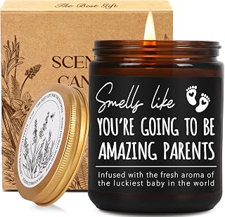 Unique Scented Candle Gift for New Parents, Smells Like You're Going to Be Amazing Parents Candle, New Parent Gift for Couples, New Mom Dad Gifts, Pregnancy Gifts for Expecting Mom and Dad, 9oz-22