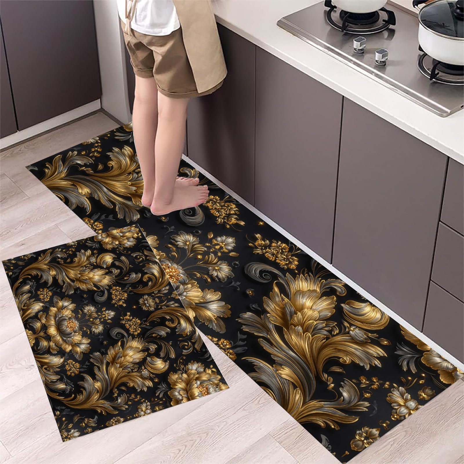 Alfombras de cocina antideslizantes que solucionan los resbalones y las manchas en el suelo