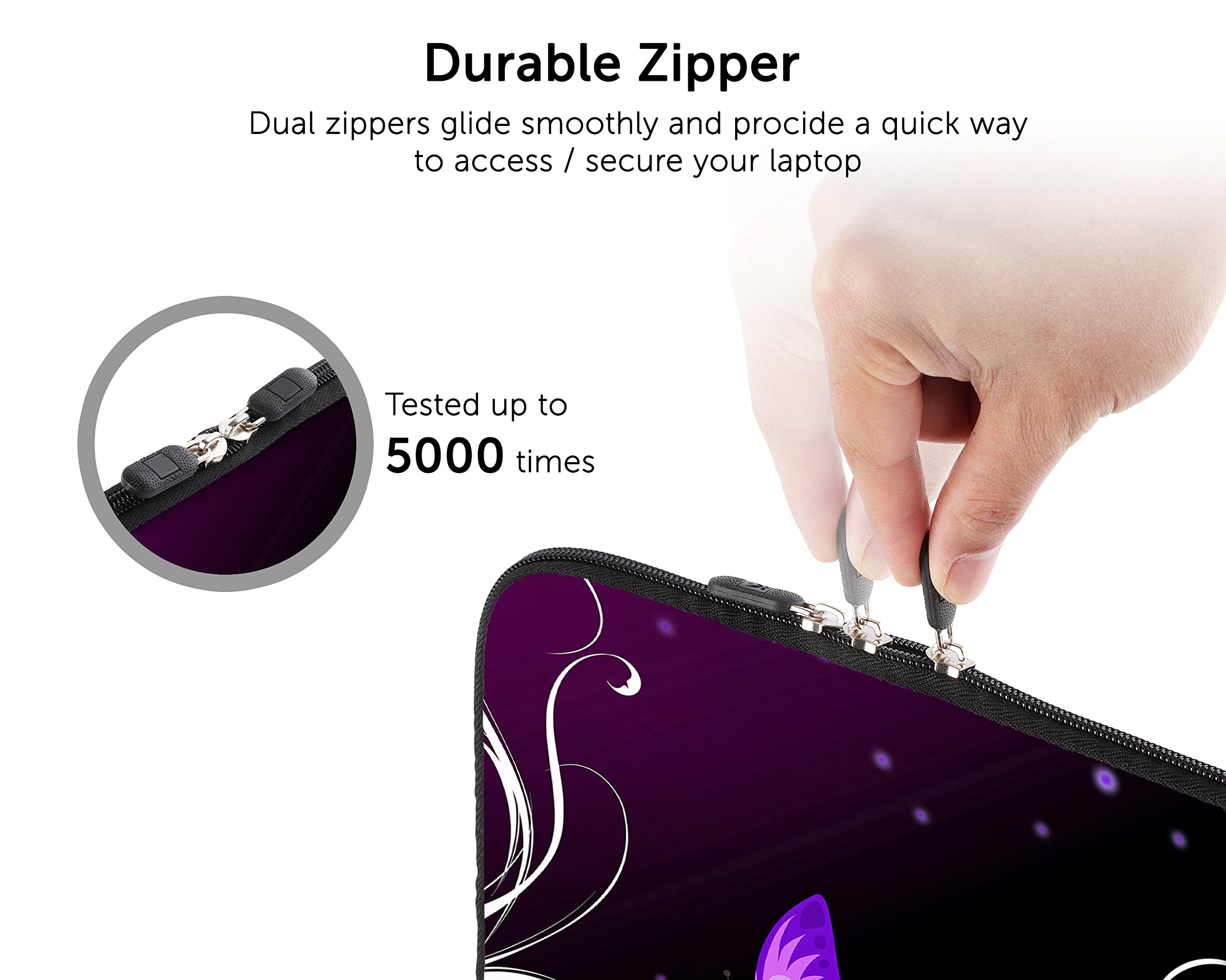 Sidorenko 11,6 Pulgada Funda Laptop para MacBook/Chromebook | Funda para computadora de Neopreno | Funda con Cremallera Duradera Protección de 3 Capas, Resistentes al Agua - 4