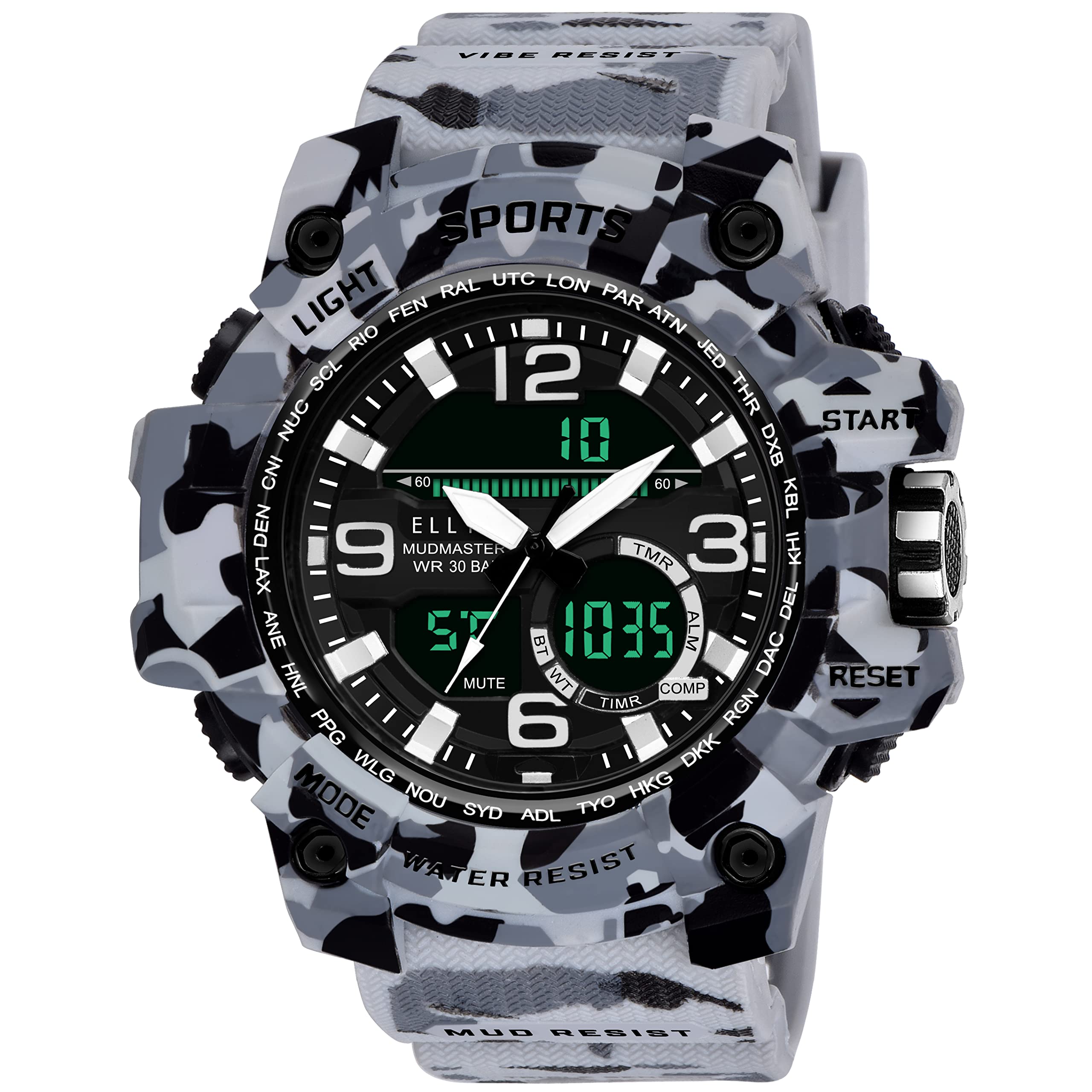 Elliot Analog Digital Mens Sport Watch Black- 56mm Silicone Strap, Japanese Movement, Sports Watch for Men (B0B6T4S162) Amazon Price History, Amazon Price Tracker