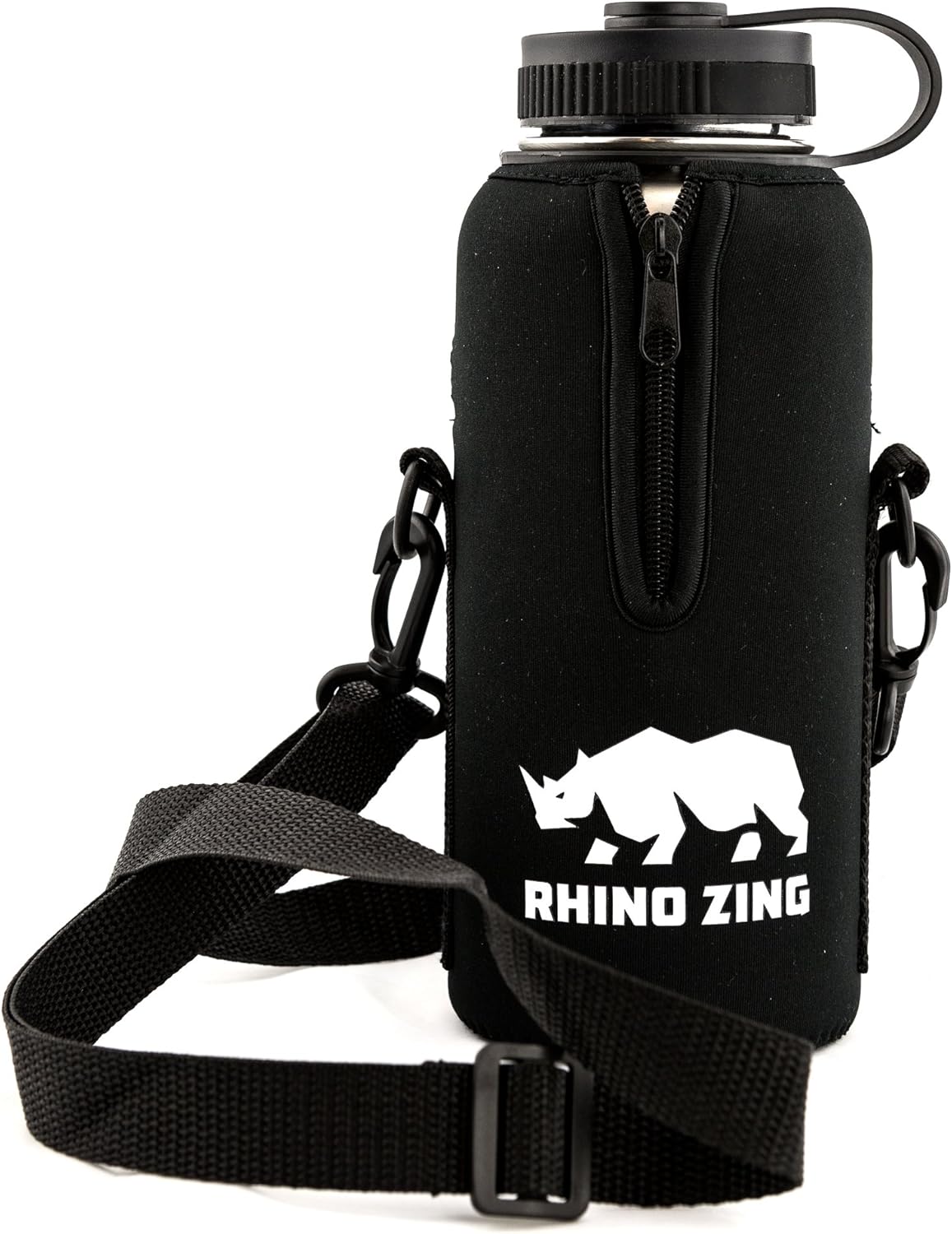 32-Ounce Beer Growler Stainless Steel Water Bottle, Sleeve/Pouch and Standard Lid. Insulated, Wide Mouth