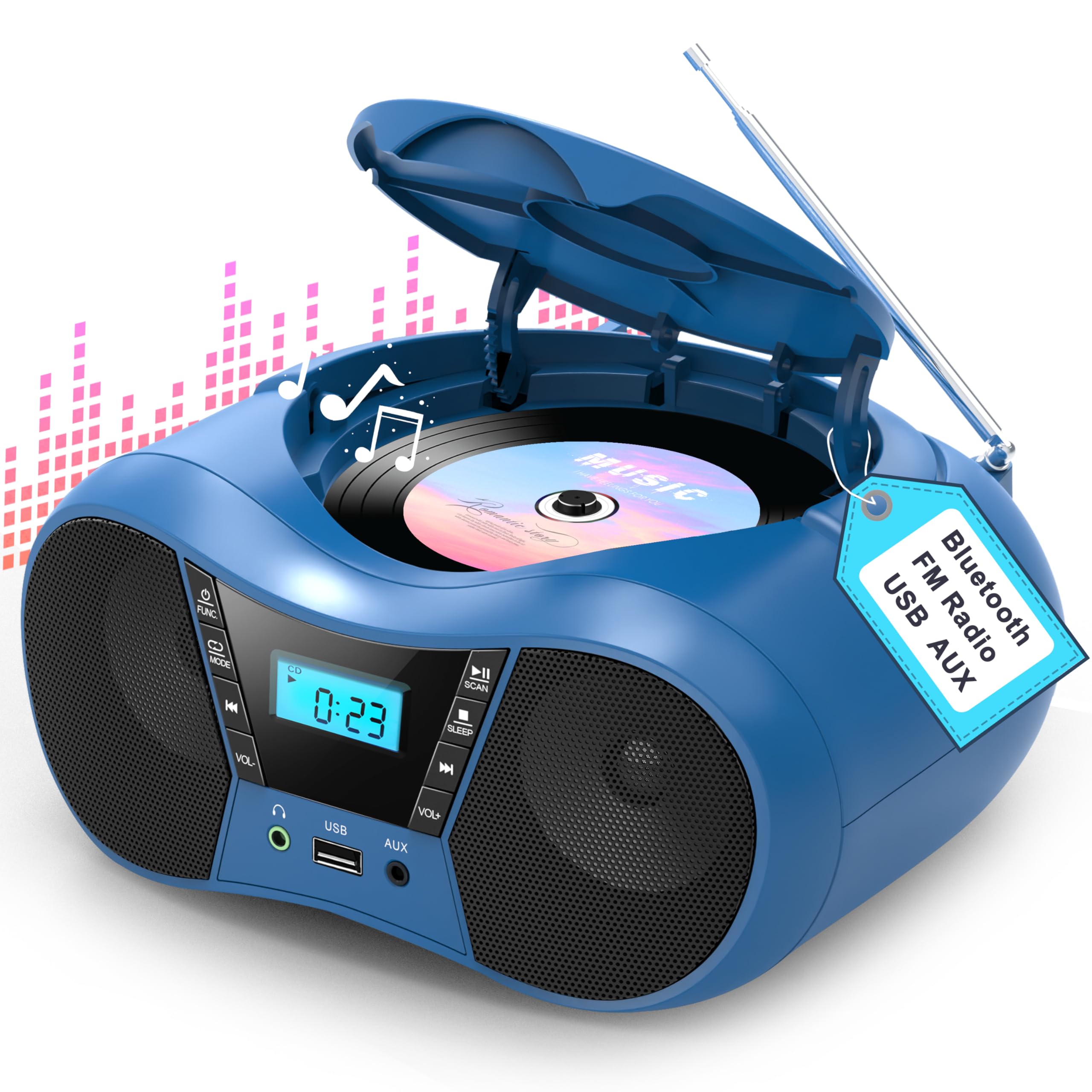 Greadio Boombox CD Player