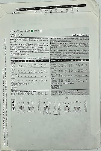 Miniatura 2 de Vogue V8155 - Patrón de costura para mujer, corte acampanado, tallas 18-20-22