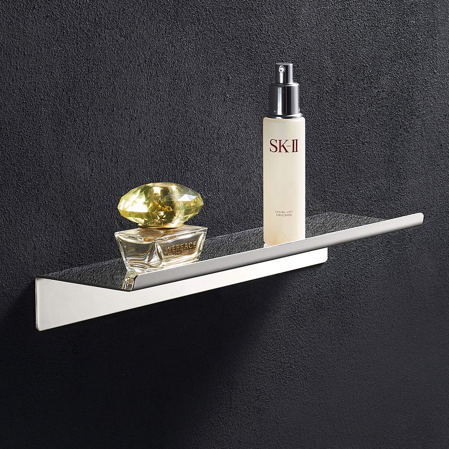 BGL 304 Stainless Steel Wall Mounted Bathroom Shelf Storage, Sliver Color Shelf for Daily Use, Easy Installing for Kitchen/Shower & Living Room/Office