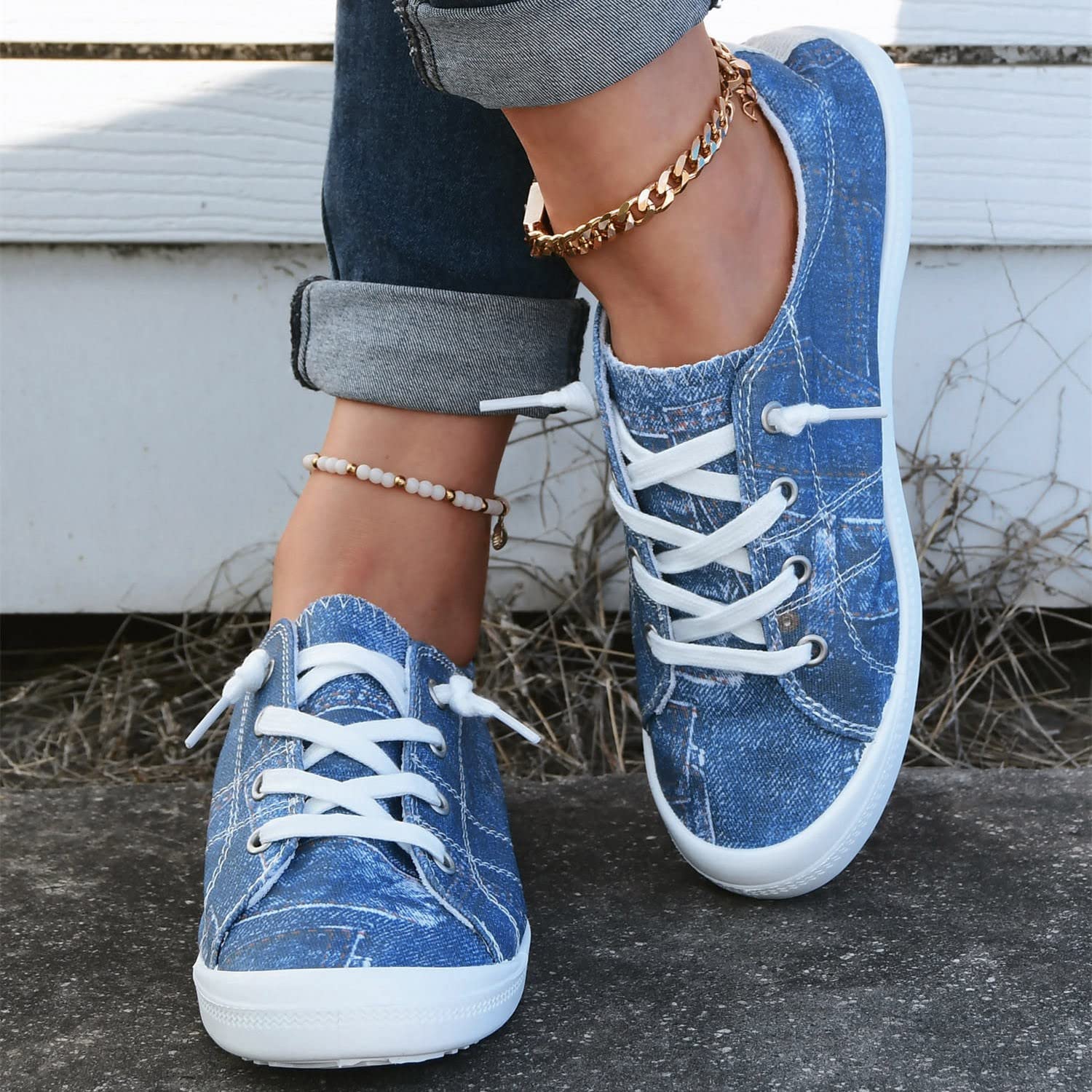 Scarpe da Donna Scarpe di Stoffa Casual Piatte alla Moda Scarpe Casual comode e morbide Scarpe Donne