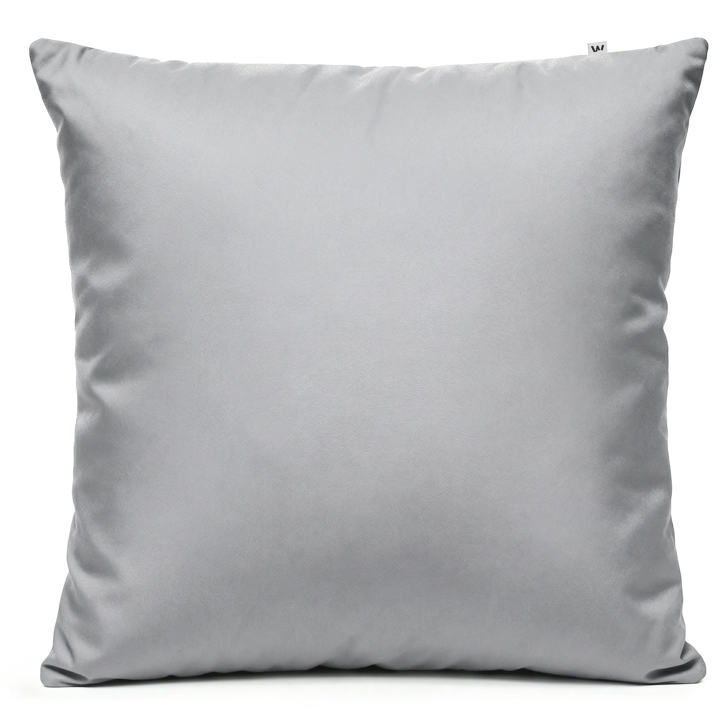 Wolkenfeld Kissenbezug 80 x 80 – 100% Baumwolle – mit verdecktem Reißverschluss – Atmungsaktive Kissenhülle, Hautfreundlich & Pflegeleicht – Oeko-TEX Zertifiziert – Hellgrau