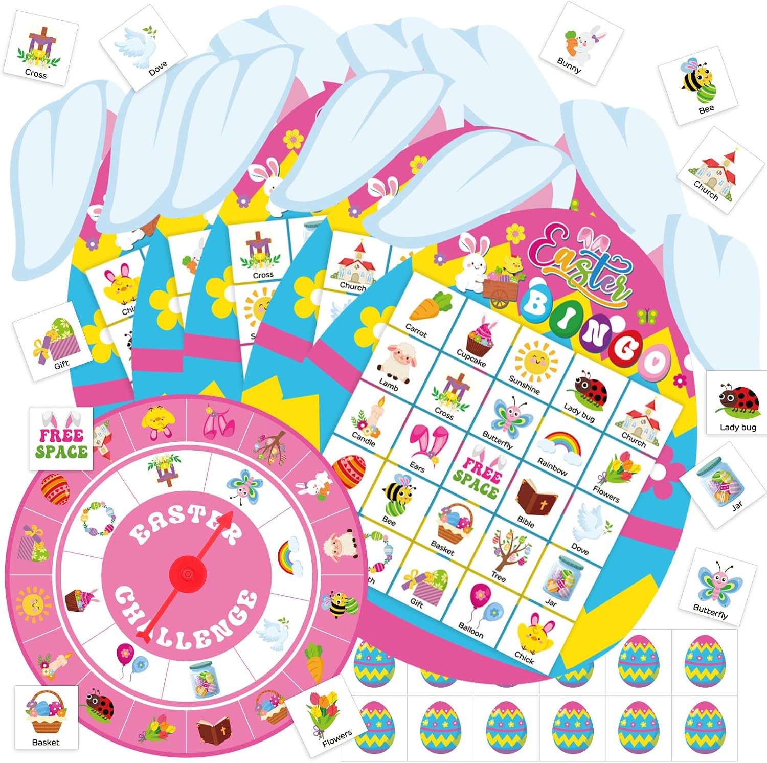 Capoda Spa Party Bingo Game for 24 Players Adults Pink Makeup Bingo Cards with Turntable Marking Cards Beauty Themed Games for Women Sleepover Bachelorette Slumber Family Friends Group Party Favors