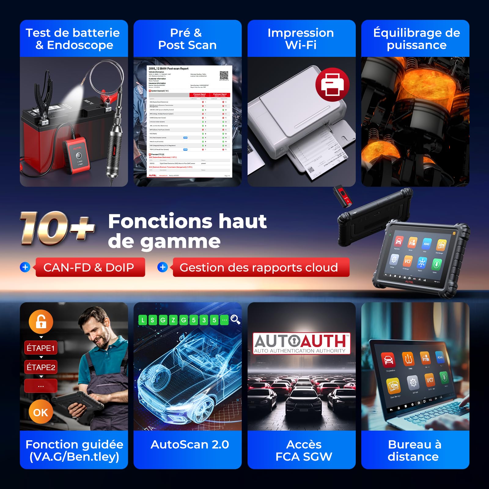 Autel MaxiSYS MS906 Pro-TS Diagnostic Voiture Outil de Programmation TPMS