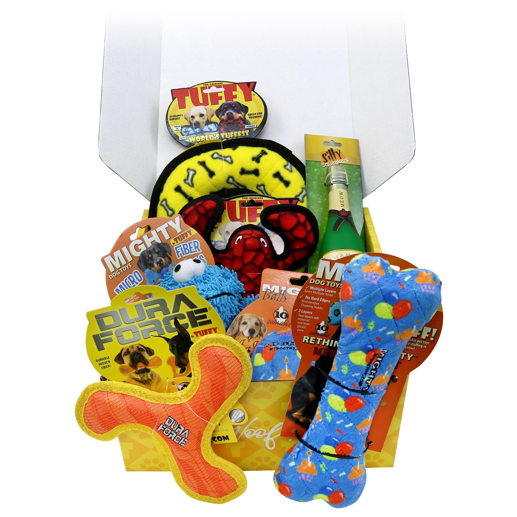 TUFFY - Mighty - DURAFORCE - Silly Squeaker- Celebration Box Durable Squeaky Dog Toys