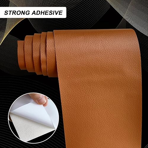 Miniatura 6 de Parche de reparación de cuero autoadhesivo para muebles, 4 x 63 pulgadas, excelente adhesión, parche de reparación de cuero autoadhesivo para