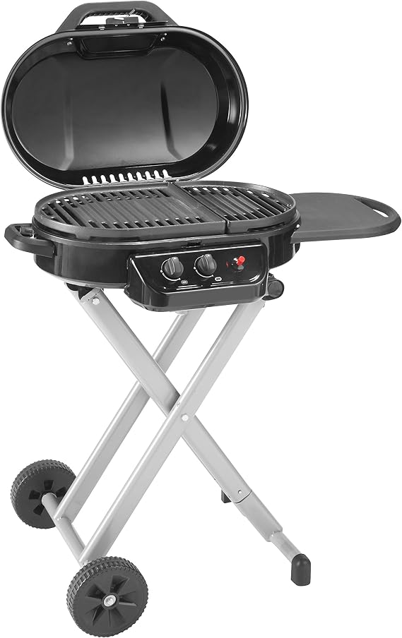 Coleman RoadTrip 225 Portable Propane Grill, 2-Burner Gas Grill with Matchless Ignition & Adjustable Temperature Control, 11,000 BTUs of Power for Grilling, Tailgating, Camping, BBQ, More