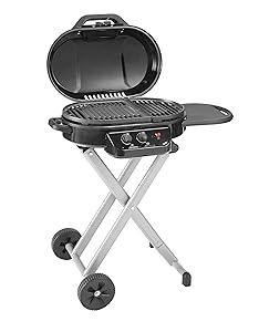 Coleman RoadTrip 225 Portable Propane Grill, 2-Burner Gas Grill with Matchless Ignition & Adjustable Temperature Control, 11,000 BTUs of Power for Grilling, Tailgating, Camping, BBQ, & More
