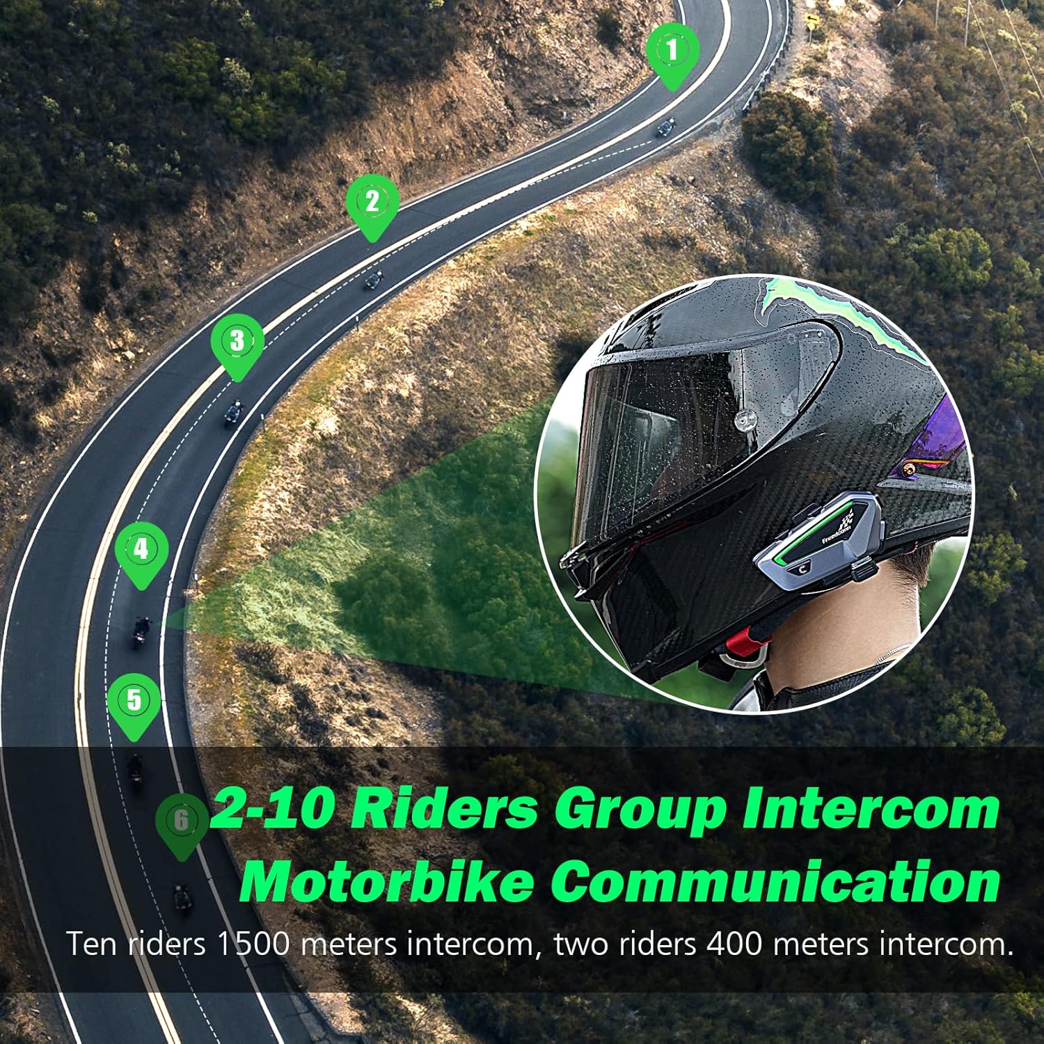 Buy Helmet Bluetooth Headset FreedConn FX 210Riders