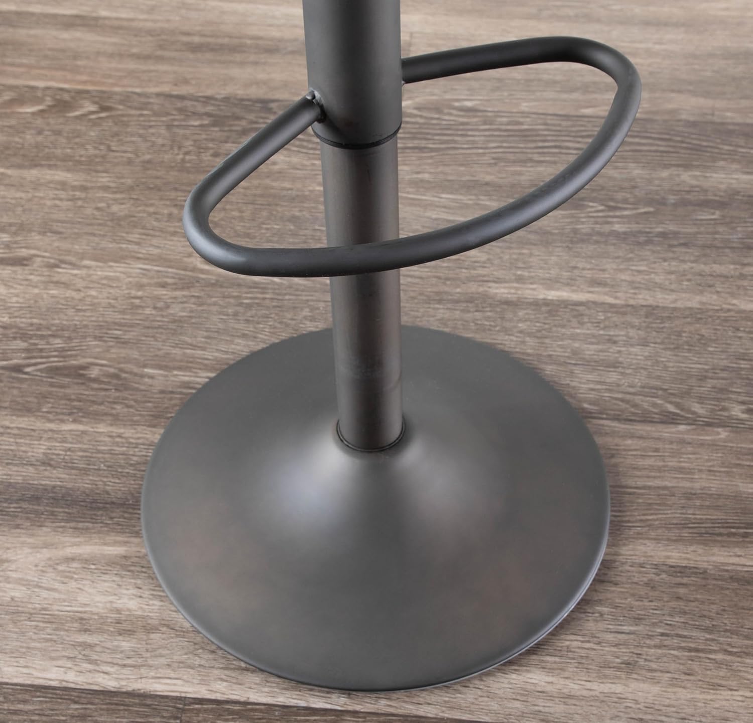 LumiSource Dakota Adjustable Barstool, Antique Bar Stool, Bar Chair, Swivel Bar Stool, Backless Bar Stool