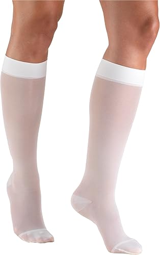Vista 22 de Truform - Medias de compresión traslúcidas para mujer, hasta la rodillas, 15-20 mmHg, 20 denier, color piel, talla S Beige