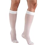 Truform Sheer Compression Stockings, 15-20 mmHg, Women\'s Knee High Length, 20 Denier, White, X-Large
