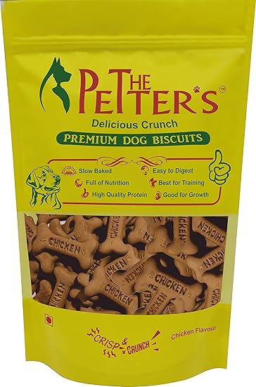 The Petter's Premium Dog Biscuits Freshly Baked Real Chicken Adult Dog Treat & Snacks 450gm