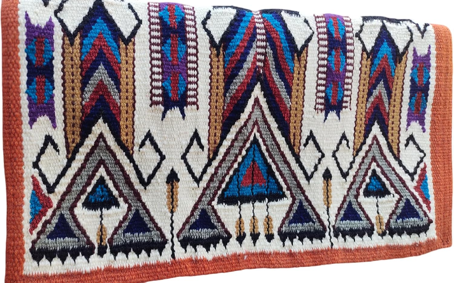 Horse Ranch Saddle Blanket – Western Style Wool Saddle Pad for Comfort & Long Rides – Ideal for Rodeo & Trail Riding (Customization Available) KL5
