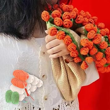 Flower Bouquet Blanket, Handmade DIY Crochet Flowers Blanket Rose Bouquet Blanket, Romantic for Mothers Day Birthday Wedding Valentines Day