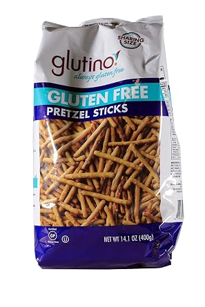 Glutino, Gluten Free Pretzel Sticks, 14.1oz Bag Pack of 3