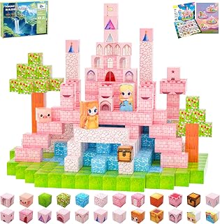 SSAWER 48PCS Magnetic Blocks for Kids Ages 3-8 | STEM Magnet Cubes Building Toys with Storybook, Safe Sensory Play for Girls & Boys