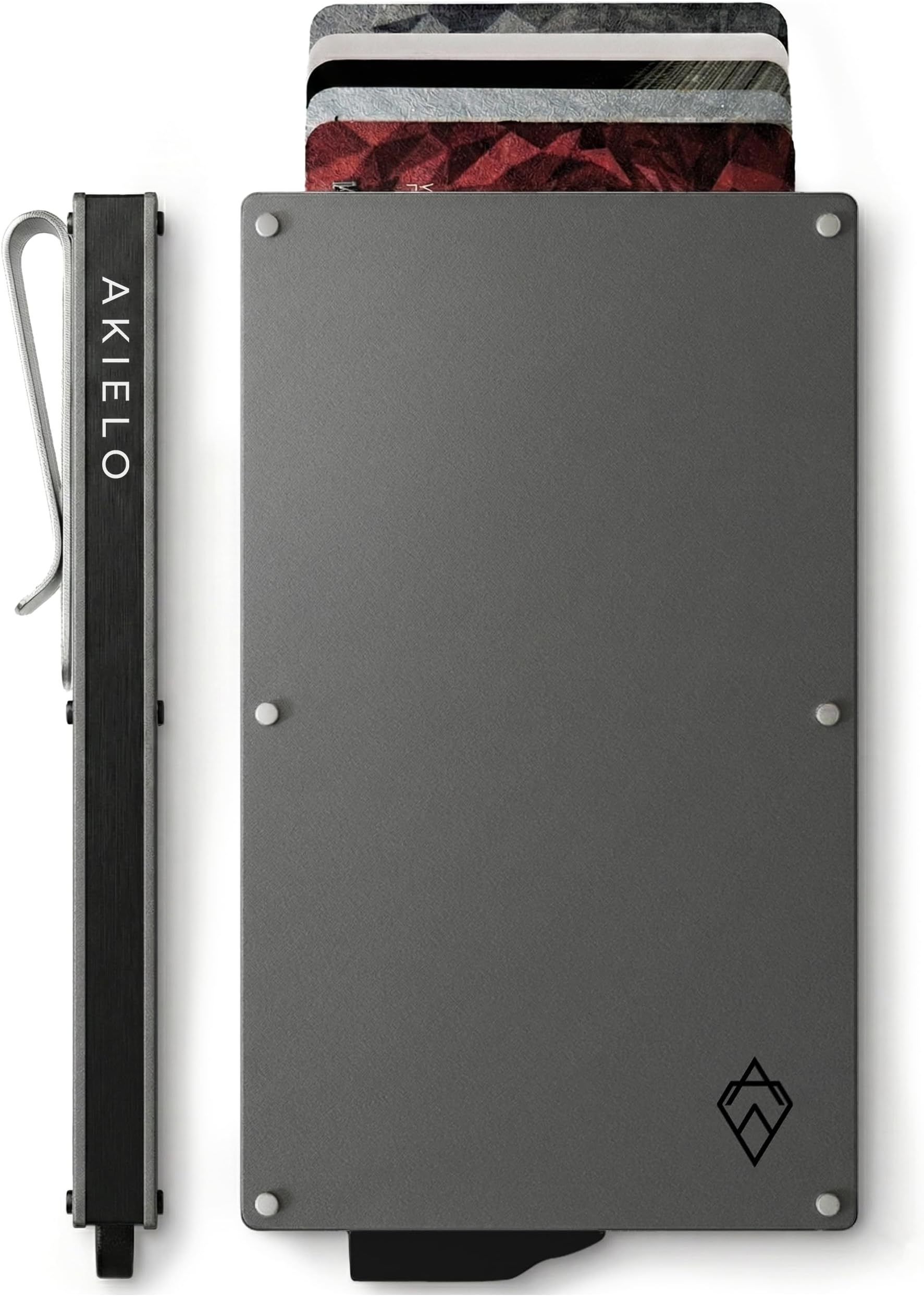 RFID Card Holder Wallet with Gift Box – Slim Minimalist Metal Wallet for Men – Contactless Credit Card Protector & Blocker – RFID Blocking Pop Up Card Wallet (Alpha Collection)