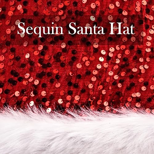 Vista 18 de Sombrero de Navidad morado para adultos, sombrero de Papá Noel con lentejuelas moradas personalizado para Navidad, vacaciones, fiesta de Año Nuevo