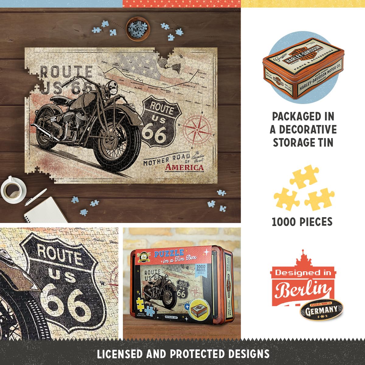 Empireposter Puzzle 1000 Pezzi Mappa Dell'Europa, Formato 68x48 Cm, Cartone Con Struttura In Lino - 6